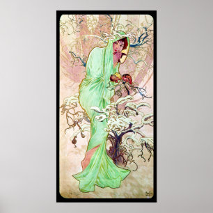 Póster Alphonse Mucha Winter II