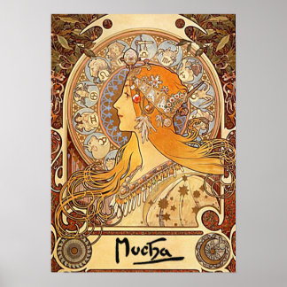 Póster Alphonse Mucha - Zodiac