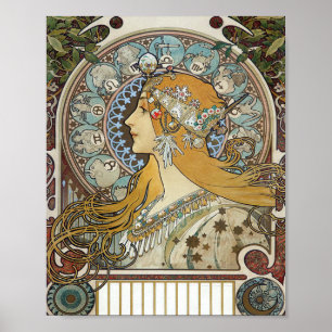 Póster Alphonse Mucha Zodiac restaurado