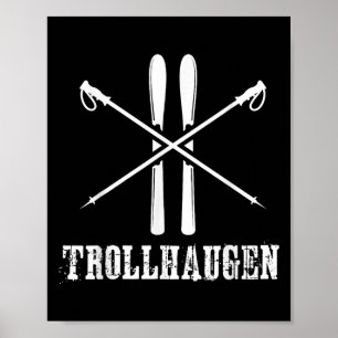 Póster Alpi Rústica De Esquí De Trollhaugen Wisconsin