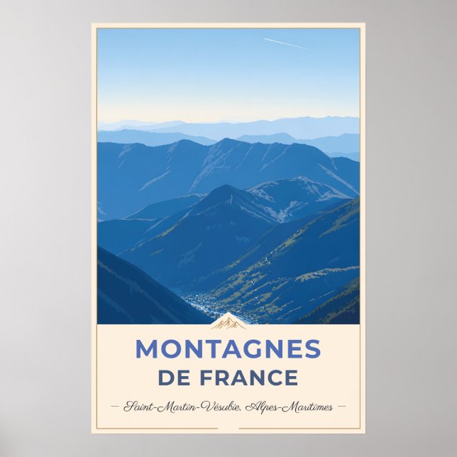 Póster Alpine Valleys of the French Alps (Frente)