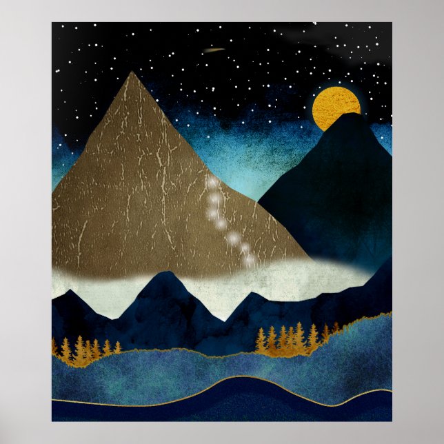 Póster Alpinistas de las Montañas Doradas (Frente)