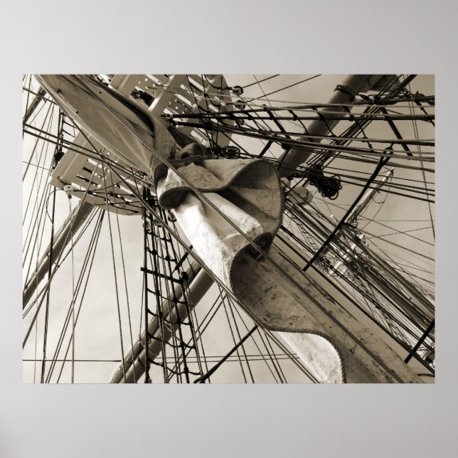 Póster Alquiler de barco mástil y vela (Frente)