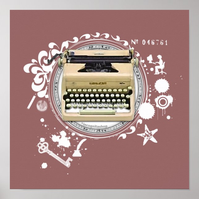 Póster Alquimia de la máquina de escribir (Frente)