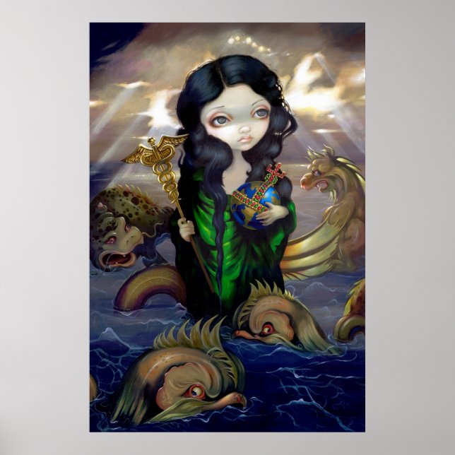 Póster Alquímica Seas ART PRINT alquimia gótica flor (Frente)