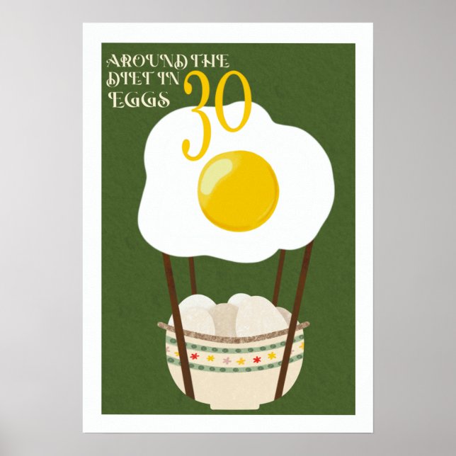 Póster Alrededor de la dieta en 30 huevos (Frente)