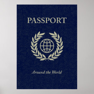 Póster alrededor del mundo : pasaporte