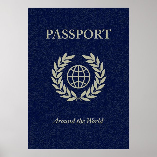 Póster alrededor del mundo : pasaporte (Frente)