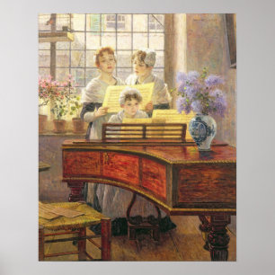Póster Alrededor del piano