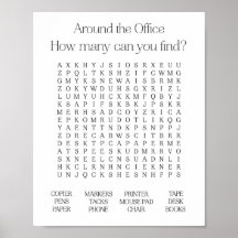Alrededor del Poster de Office Word Search