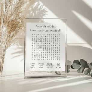 Póster Alrededor del Poster de Office Word Search