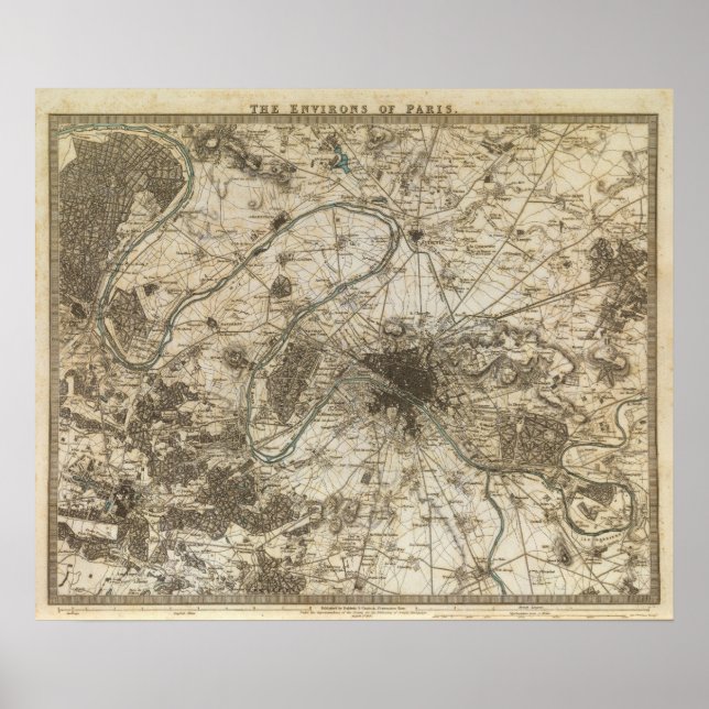 Póster Alrededores de París (Frente)