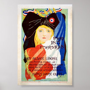 Póster Alsacia liberada - Francés