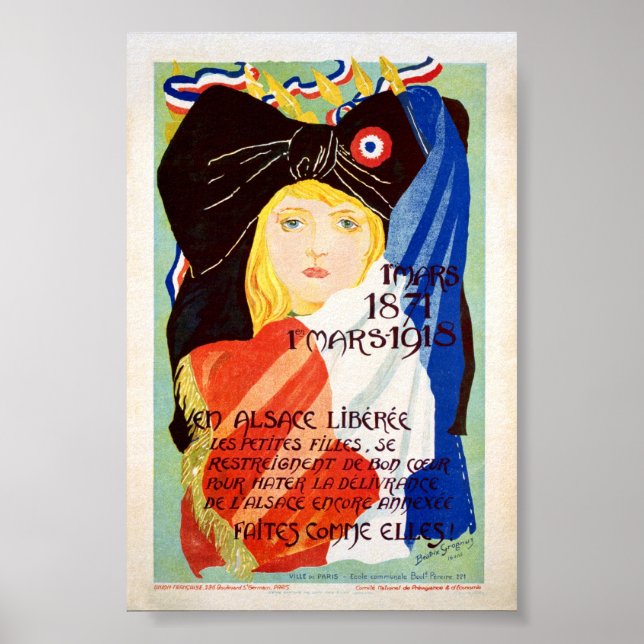 Póster Alsacia liberada - Francés (Frente)