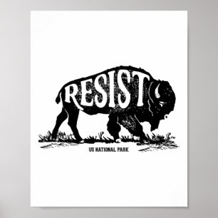 Póster Alt Parque Nacional Estadounidense Servicio Resist