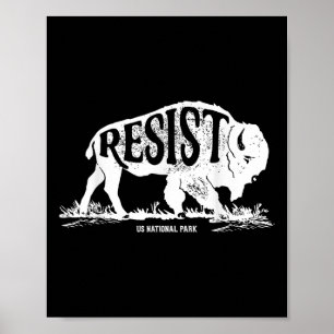 Póster Alt Parque Nacional Estadounidense Servicio Resist