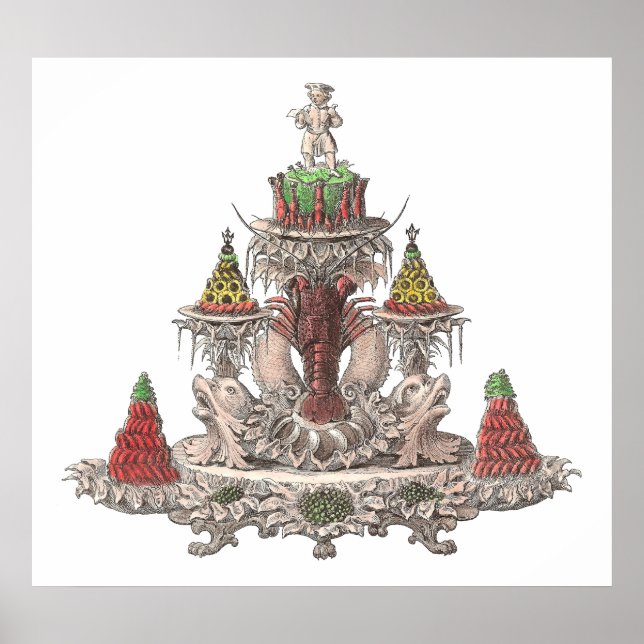 Póster Alta cocina francesa: langosta, langosta, cosecha (Frente)