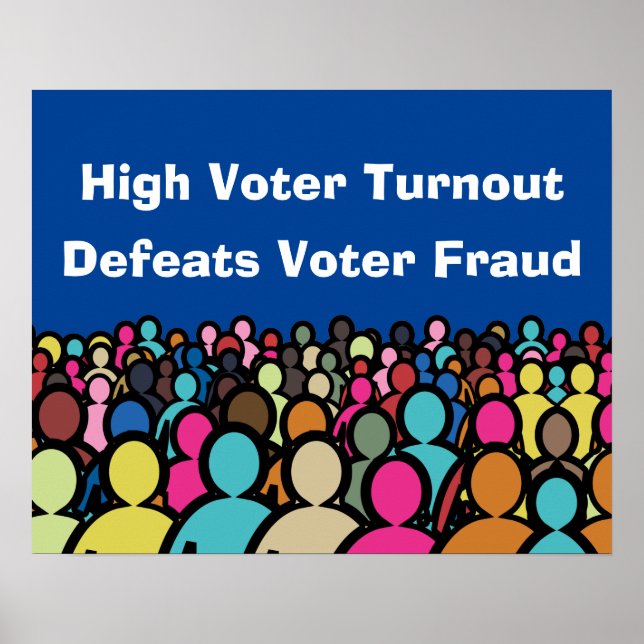 Póster Alta concurrencia de votantes derrota al fraude el (Frente)