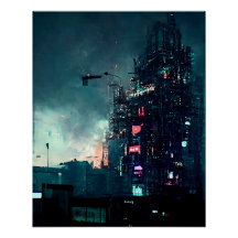 Alta estructura de edificios de altura noches sin