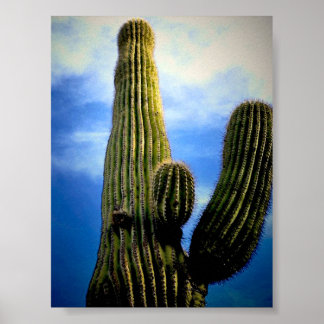 Póster Alta postal de Saguaro Cactus