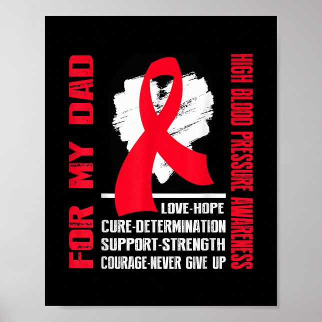 Póster ALTA PRESIÓN SANGUÍNEA Conciencia para mi papá (Frente)