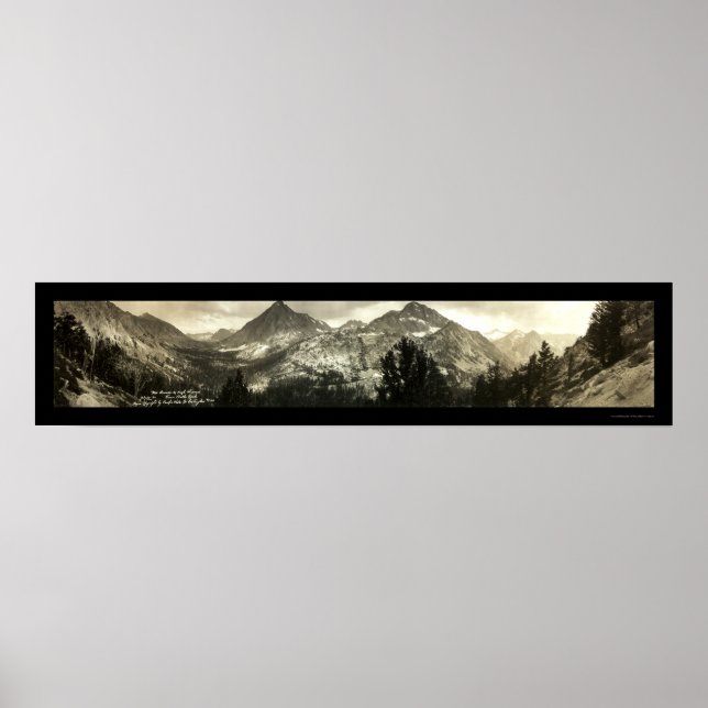 Póster Alta Sierras Mt Brewer Photo 1911 (Frente)