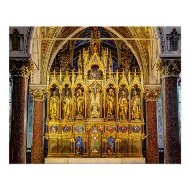 Póster Altar Principal En Votivkirche, Viena Austria (Anverso)