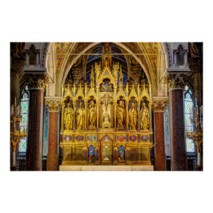 Póster Altar Principal En Votivkirche, Viena Austria