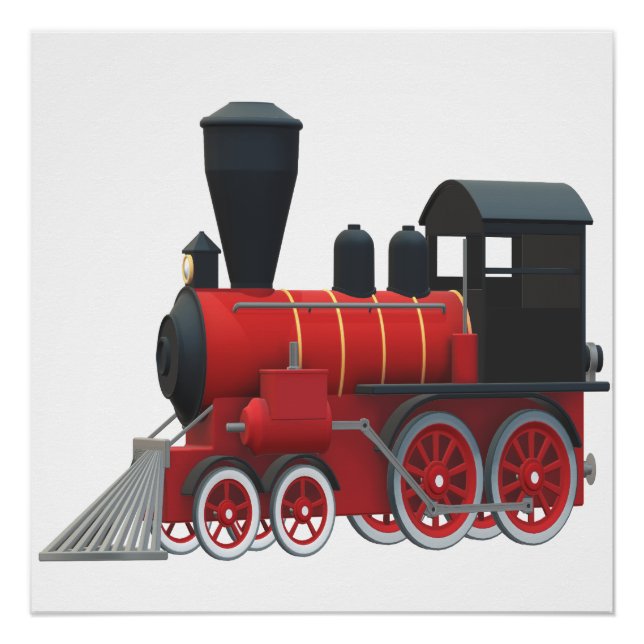 Póster Alte rote Dampflokomotive  (Anverso)