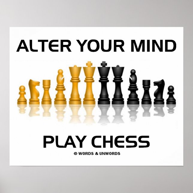 Póster Alter Your Mind Play Chess (Juego De Ajedrez Refle (Frente)