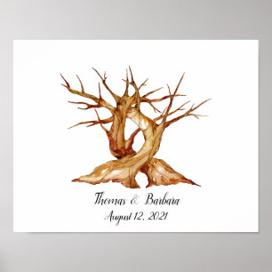 Póster Alternativa de libro de invitado de boda