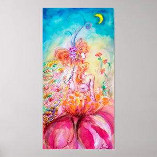 Póster ALTHEA/Hada caprichosa en la flor rosa