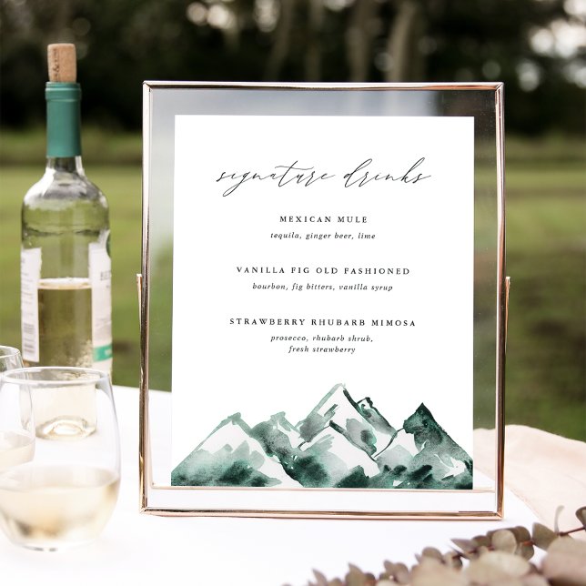 Póster Altiplano | Rótulo de bebidas de Boda de montaña (Subido por el creador)