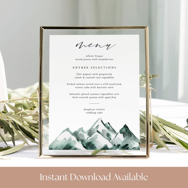 Póster Altiplano | Rótulo del menú Boda de montaña (Subido por el creador)