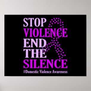 Póster Alto a la violencia Apoyo a la violencia doméstic