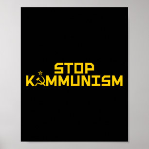 Póster Alto al comunismo de la commie-la Harris de Kamala