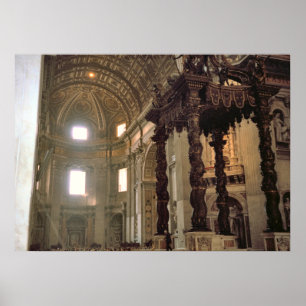 Póster Alto altar basílica de s de San Pedro ", Vatican,
