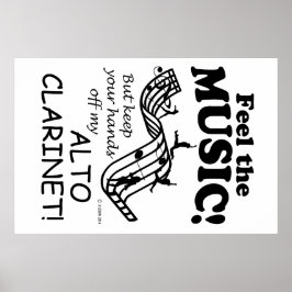 Póster Alto Clarinet Siente La Música