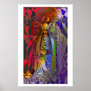 Póster Alto sacerdote Tarot Card Poster psicodélico