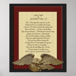 Póster Alto vuelo de John Gillespie Magee, Jr