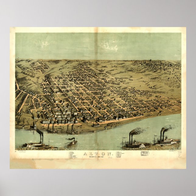 Póster Alton, Illinois (1867) (Frente)