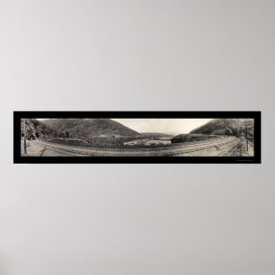 Póster Altoona PA Horseshoe Curve RR Foto 1934