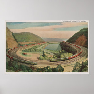 Póster Altoona, Pennsylvania, el Curv de herradura famoso