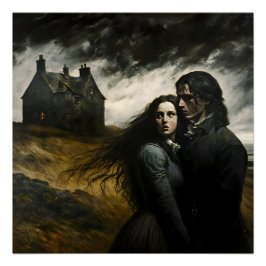 Póster Altos de Wuthering, literatura gótica Emily Bronte