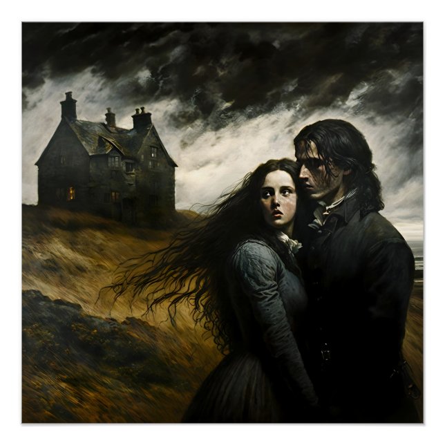 Póster Altos de Wuthering, literatura gótica Emily Bronte (Anverso)