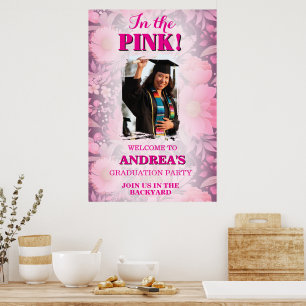 Póster ¡Altos Espíritus en Rosa! Rosa Caliente Graduación