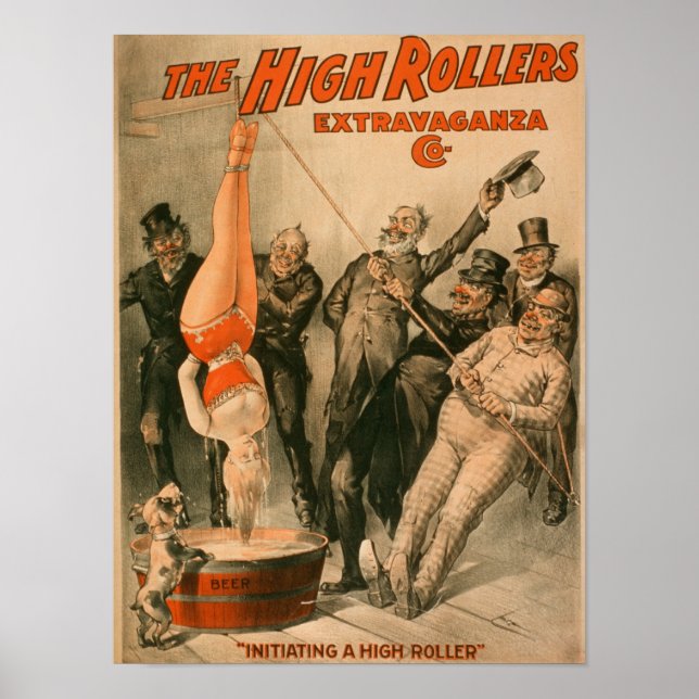 Póster Altos RollersMujer de Dunking en Poster de cerveza (Frente)