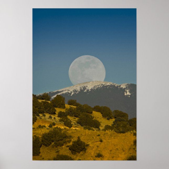 Póster Altura de luna sobre las montañas de Sangre de Cri (Frente)
