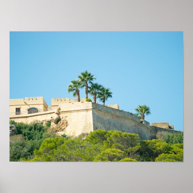 Póster Alturas de la Ciudadela de Gozo (Frente)