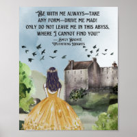 Alturas de Wuther de Acuarela Emily Bronte Cita